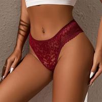 Groothandel Sexy Dameskantonderbroek Zwart Doorschijnend Sheer Ondergoed Hete Mid-rise Transparante Bikini Broekjes Hoge Snijding Onderbroekjes