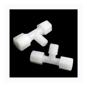 Pipe Connection Flexible Plastic Middle And Outer Teeth Tee PVDF Male Branch Tees