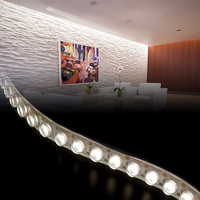 Promotion : Bande LED Flexible Extérieure Étanche 1 LED 1 Coupure, Éclairage Souple pour Façade, IP67 DC24V, Facilement Pliable, Projecteur Mural LED Flexible