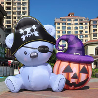 Modèle de citrouille gonflable sur le thème d'Halloween 2024 avec LED, modèle de dessin animé gonflable d'Halloween personnalisé, Ghostbusters gonflables à vendre