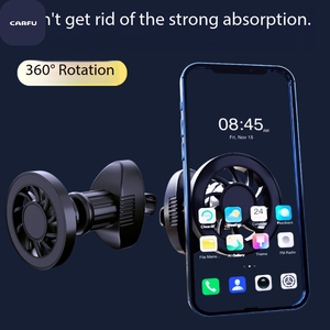 CARFU Adjustable Strong Magnet Car Phone Holder Universal Air Outlet with Suction Cup Plastic Combination - Product Image 1