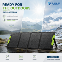 Panneau solaire portable pliable 200W, chargeur solaire haute efficacité, design léger pour camping-car, camping et applications hors réseau