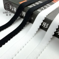 Sangle en sergé de haute qualité de 15 mm et 20 mm de largeur, avec bordure à double denture, élastique, pour sous-vêtements, bretelles, et bande de soutien-gorge en nylon à picots
