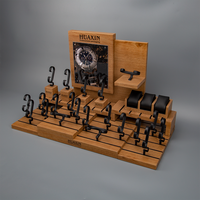 Matériel d'exposition en bois de qualité supérieure avec logo personnalisé Kit de meubles Clipper Support de luxe Rangement pour montres-bracelets Affichage