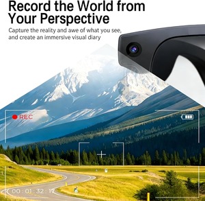 Lunettes connectées intelligentes avec <span class=keywords><strong>enregistrement</strong></span> vidéo 1080P, 3 verres (UV400/Lumière bleue/Transparent), Bluetooth 5.3-16 Go pour étudiants, voyageurs - Product Image 2