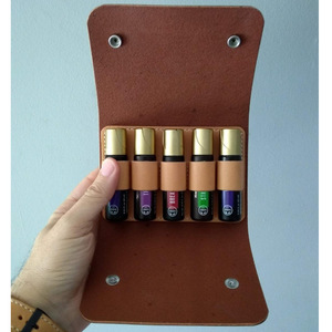 Bolsa de almacenamiento para botellas de aceites esenciales, funda de cuero para muestras de perfumes, funda protectora para botellas pequeñas de medicamentos (paquete múltiple) - Product Image 1