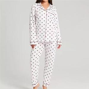 Nouvelle collection : Ensemble pyjama élégant <span class=keywords><strong>et</strong></span> respirant en maille à manches longues pour femme – Idéal pour le printemps <span class=keywords><strong>et</strong></span> la <span class=keywords><strong>d</strong></span>étente - Product Image 2