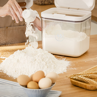 Récipient de stockage de riz avec couvercle Pop-to-Flip Récipients de stockage de sucre de farine de 5,5 L grands conteneurs de stockage de nourriture réutilisables