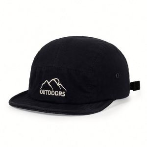Wholesale Custom Design 5 Panel <b>Flat</b> Snap Back Short Brim Caps and <b>Hats</b> With Logo - Product Image 4