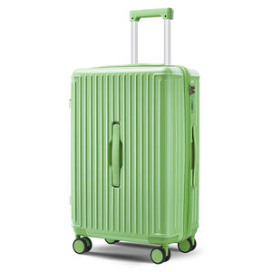 Valise trolley Yongsheng 20 et 28 pouces avec porte-gobelet, roulettes universelles, serrure à combinaison, motif rayé - Product Image 5