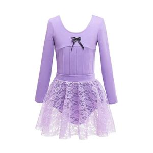 Traje de Ballet de actuación con falda de gasa de manga larga para chicas personalizadas al por mayor - Product Image 2
