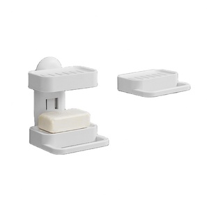 <b>Bathroom</b> <b>Accessories</b> Shower Holder Tier Soap Case Holder Double Layer Soap Storage Rack Drainable Tray Soap Dish - Product Image 1