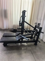 Machine à Squats à Courroie à Charge de Plaques avec Plateforme Réglable Zéro Pression sur le Dos, Usage Commercial Robuste pour Entraînement de la Partie Inférieure du Corps en Salle de Sport