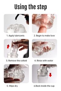 Venta al por mayor de la popular copa de avión transparente de TPE de doble cabeza para succión anal masculina, entrenador de masturbación - Product Image 6