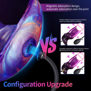 لعبة جنسية على شكل وحش فضائي قابلة للنفخ مع قاعدة على شكل حرف T، قضيب شرجي كبير من السيليكون لتدليك البروستاتا، آمن وممتع - Product Image 5