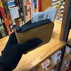 Vintage Style Thread Corduroy Zipper Closure Nylon Lining Short Length Lightweight Unisex Card Holder <b>Small</b> Handheld <b>Wallet</b> - Product Image 6