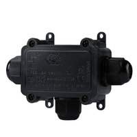 Boîte de jonction de PC extérieur à trois voies de qualité IP68 Protection de borne intérieure étanche boîte de commutation de câble d'éclairage LED