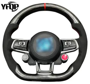 Factory Price Custom Carbon Fiber Led Steering Wheel Carbon Fiber For Volkswagen Golf GTI / R Mk7