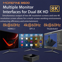 Mini PC ZKMAGIC AMD Ryzen-9 6900HX, Thunderbolt 3, Mini Computadora, 64G DDR5, 2TB PCIe4, 2 LAN, Computadora para Juegos, WIFI6, WIN11