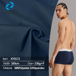 Tissu recyclé OEM ODM 230 g/m² 160 cm 68 % polyester 32 % élasthanne à séchage rapide pour vêtements de sport et maillots de bain pour hommes - Product Image 1