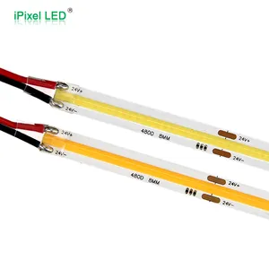 480Leds/M üstten görünüm yayan Led Cob şerit bant yüksek yoğunluklu esnek Cob Led şerit ışık 24V