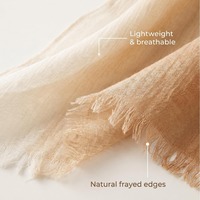 Écharpe en Viscose en Gros 180x70cm Bicolore Effet Froissé Ombré Plissé en Rayonne pour Femme WJ1129