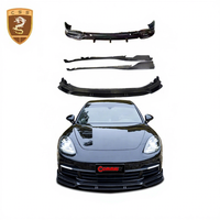 Kit carrosserie compact en fibre de carbone sèche style Commas pour Porsche Panamera 971 (lèvre avant, jupes latérales, diffuseur arrière)