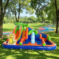 Structure gonflable avec toboggan et lit de saut pour enfants, aire de jeux commerciale en PVC