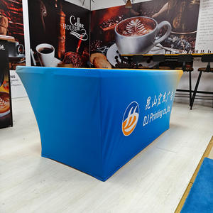 Nappe de table personnalisée, grande nappe en tissu écologique, ajustement parfait, résistante à la <span class=keywords><strong>d</strong></span>écoloration, housse de table extensible personnalisée de marque - Product Image 5