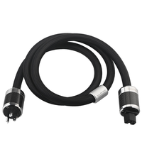 Cable de Alimentación HiFi para Audiófilos, Cable de Corriente Alterna de Cobre Alpha-OCC, Enchufe de Fibra de Carbono con Revestimiento de Rodio, Blindaje EMI Multicapa, Criogénico