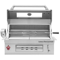 Barbecue à charbon intégré de haute qualité et gril à gaz, assemblage facile, fabriqué en acier inoxydable de qualité supérieure, personnalisable