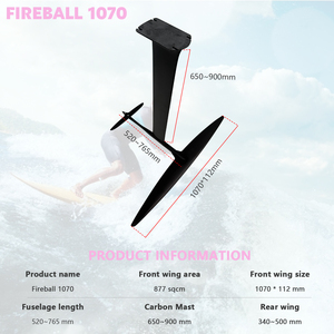 OEM Factory Carbon Axis Foil Fireball 1070 Front Wing 877sqcm SUP Hydrofoil Set Efoil <b>Pump</b> Surfing Fireball 1070 OEM Factory Car - Product Image 5