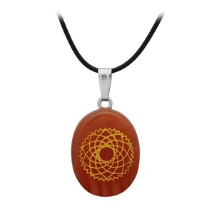 Wholesale Reiki <strong>Engraved</strong> Symbols Holistic Balancing Polished Palm <strong>Stones</strong> 7 <strong>Chakra</strong> Set - Product Image 2