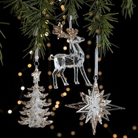 Décoration de paillettes d'arbre de Noël de luxe ornements suspendus décorations
