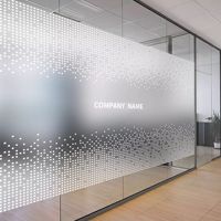 Vinilos Adhesivos Esmerilados Estáticos Resistentes al Agua para Ventanas de Oficina, Colores Brillantes para Logotipos en la Línea de Cintura de Puertas de Empresas