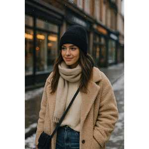 Women's Basic <b>White</b> <b>Wool</b> Beanie BERE1141 Elegant Bonnet Accessory - Product Image 3