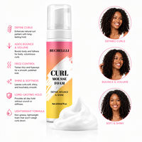 Mousse capillaire bio hypoallergénique aux herbes, marque privée, 200 ml, définit les boucles, tenue extrême, sans effet collant, mousse pour cheveux bouclés, OEM ODM