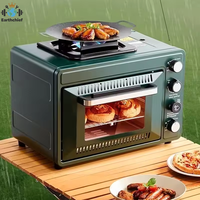 Four à pizza multifonctionnel pour l'extérieur, cuisinière à gaz de camping 2-en-1, four à cassette portable, petit four de cuisson