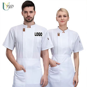Divisa Estiva Personalizzata a Maniche Corte <span class=keywords><strong>per</strong></span> Chef, <span class=keywords><strong>per</strong></span> Catering, Hotel, Ristoranti e Cucine, Abbigliamento da Lavoro <span class=keywords><strong>per</strong></span> Pasticcerie e Uniformi da Panetteria - Product Image 1