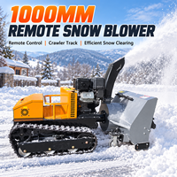 Souffleuse à neige sur chenilles à moteur essence, déneigeuse commerciale 1080 mm de haute qualité, équipement routier télécommandé