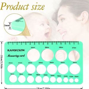 Pochoirs de <span class=keywords><strong>dessin</strong></span> en gros Outil de mesure souple Carte de taille Règle de mesure de mamelon de poitrine à bride en silicone réutilisable - Product Image 3