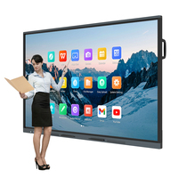 Tableau interactif intelligent HUSHIDA 55 65 75 86 98 110 pouces avec écran tactile LCD pour réunions Zoom, affichage interactif électronique, tableau blanc interactif