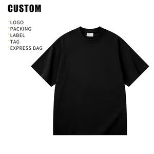 Camiseta de Verano de Manga Corta Tejida de Alta Calidad, 100% Algodón, Estilo Desgastado, Efecto Desteñido, Estilo Normcore Minimalista, Talla Grande - Product Image 3