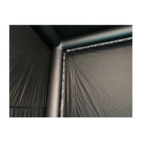 Simulateur de golf gonflable en PVC noir, cage de frappe mobile personnalisée, imperméable pour l'extérieur