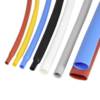 Tube thermorétractable en silicone, résistant aux hautes températures, épaissi, souple, coloré, isolant, en caoutchouc, 1kV, rapport 2:1
