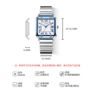 Montre pour homme avec bracelet en acier, double calendrier, cadran lumineux, montre de style professionnel, montre à quartz étanche. - Product Image 6