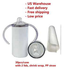 Bouteille d'eau <span class=keywords><strong>isotherme</strong></span> pour bébé de 12 oz, modèle skinny, vierge pour sublimation, avec paille droite anti-fuite, couvercle et paille - Product Image 4