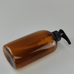 600ml Âmbar Transparente <span class=keywords><strong>PET</strong></span> Refilável Loção Cosmética Recipiente Dispenser Plástico Shampoo Garrafa Bomba Pulverizador Vazio Face Garrafa - Product Image 2