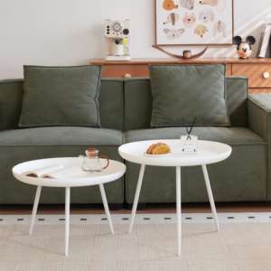 Table <span class=keywords><strong>d</strong></span>'appoint ronde moderne nordique ensemble de meubles de salon à la maison en panneaux de particules Tables basses Carton plastique européen moderne - Product Image 3