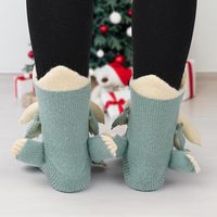 Chaussettes de sol de Noël mignonnes en 3D avec des animaux |    Coton chaud et respirant (thème amusant pour enfants) |   Antidérapant et festif |   Vente en gros